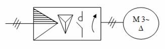 Démarrage étoile-triangle semi-automatique un sens de marche