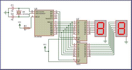 compteur modulo 100 avec PIC16F84