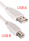 Le cordon USB A/B du programmateur de pic