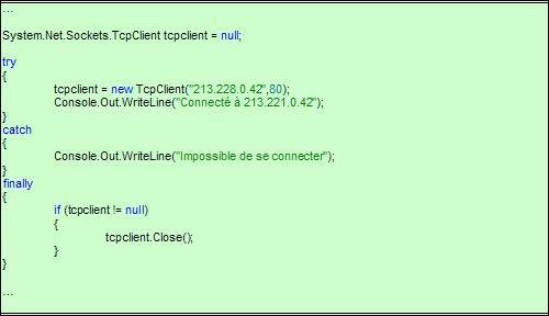 Procédure de connexion