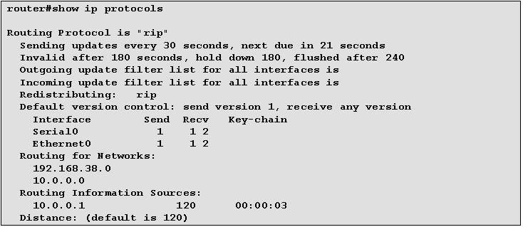 #show ip protocols