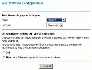 Netgear DG834 : assistant de configuration